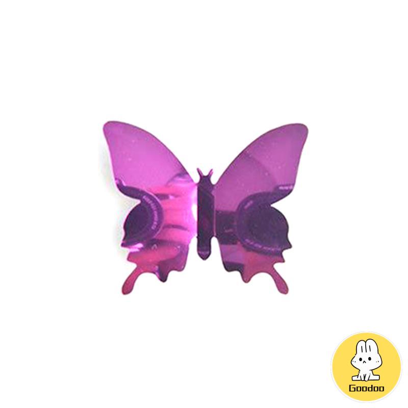 Tiga -Dimensi Pet Mirror 3D Butterfly Wall Sticker Stiker Ruang Tidur Ruang Ruang Ruang Belajar Studi -Doo