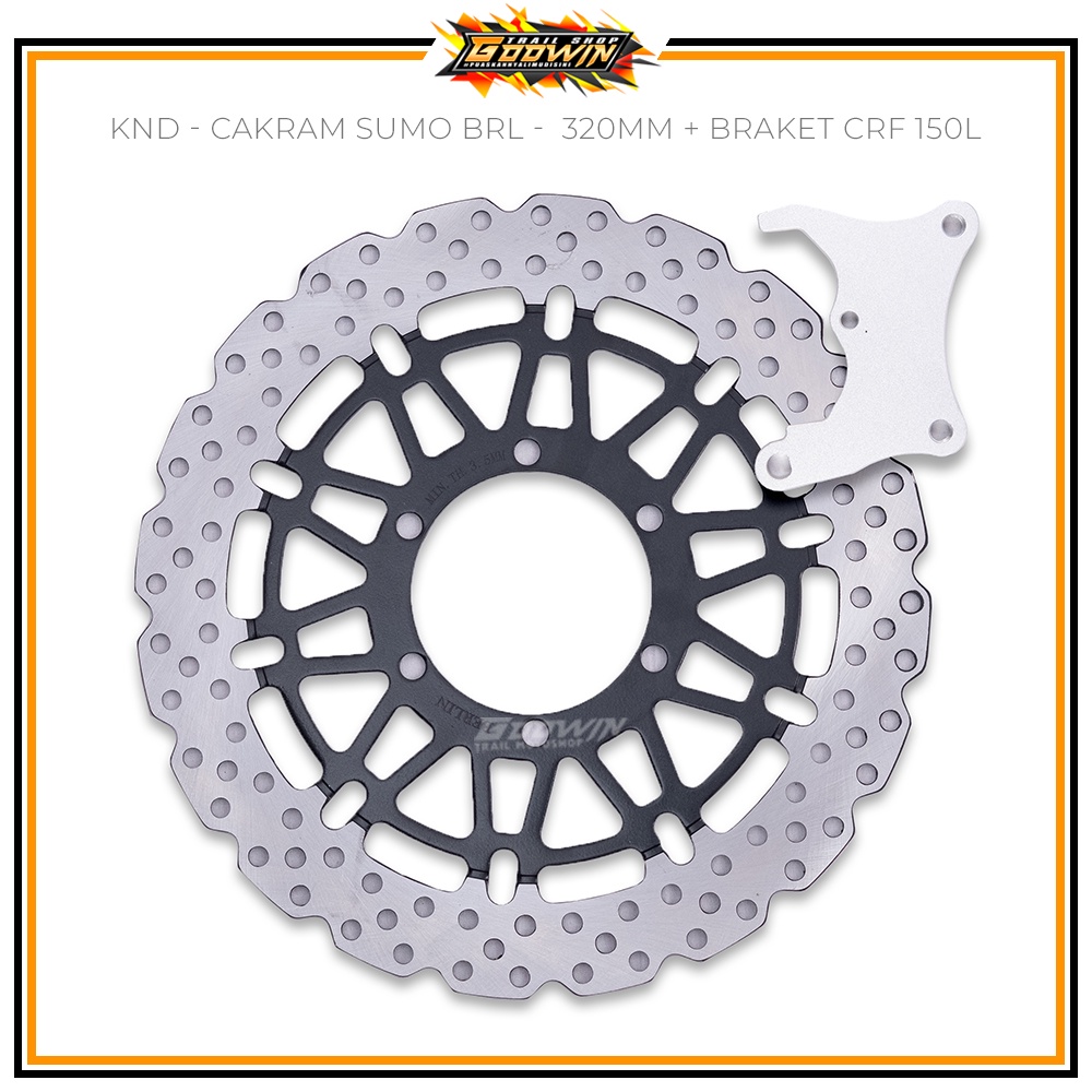 Piringan cakram Depan Belakang Disc SUMO SCARLET 300mm / 320mm + Braket CNC Dtracker DT New KLX 150 CRF 150L