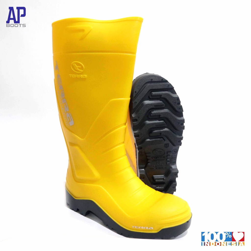 AP TERRA YELLOW S4 40-43 YELLOW - SEPATU BOOT SAFETY KARET - AP BOOTS