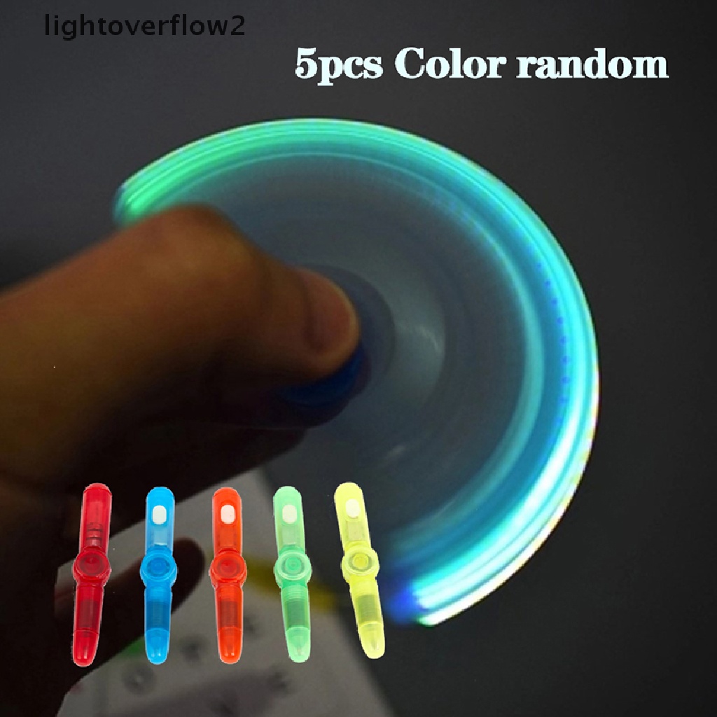 (lightoverflow2) 5pcs Pulpen Gaming Dengan Lampu LED Warna-Warni