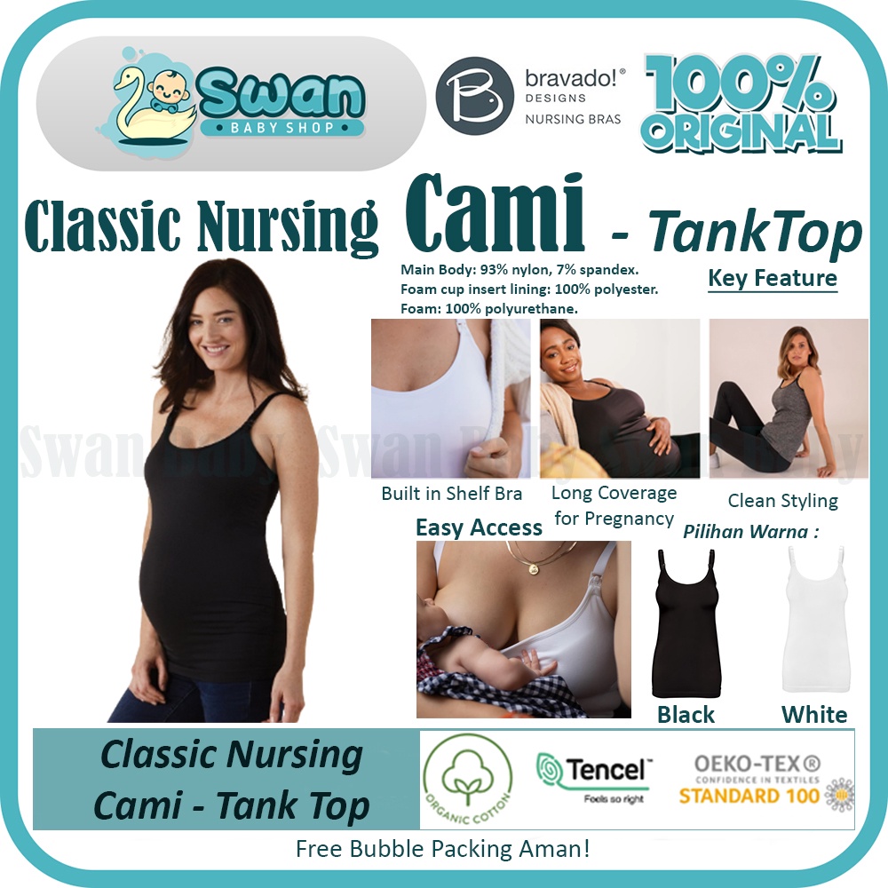 Bravado Designs Classic Nursing Cami / Tanktop Ibu Hamil Menyusui