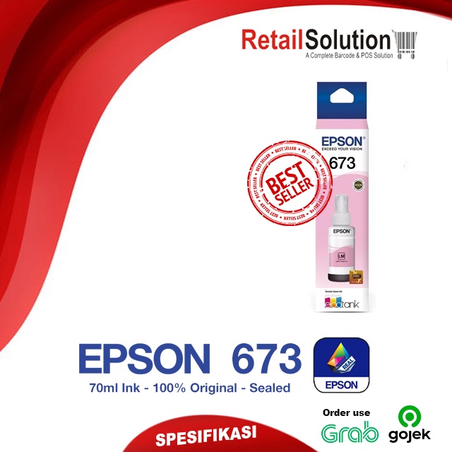 Tinta Epson 673 Light Magenta Original - Tinta Epson L805 L850 L1800