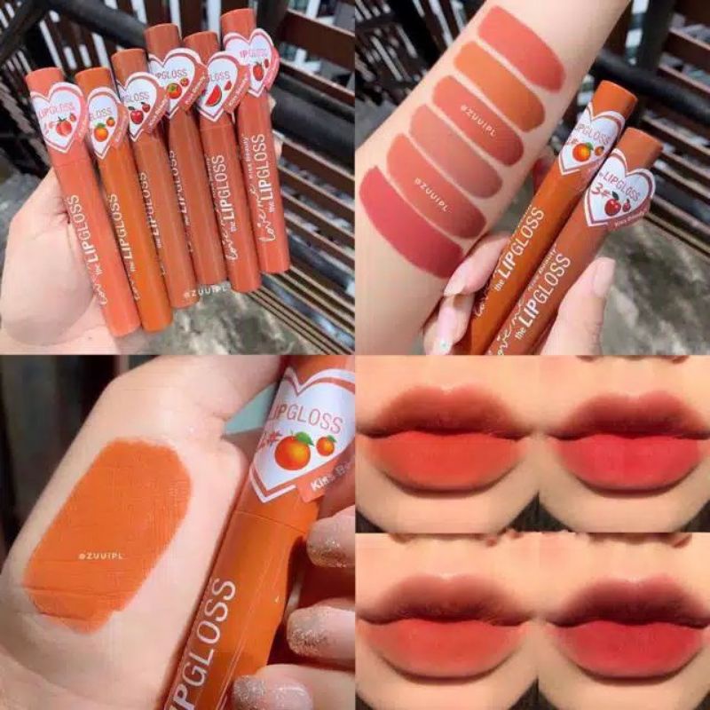 LOVE ME VELVET MATTE LIPSTICK / KISS BEAUTY FRUIT LOVE ME / LIP GLOSS LOVE ME