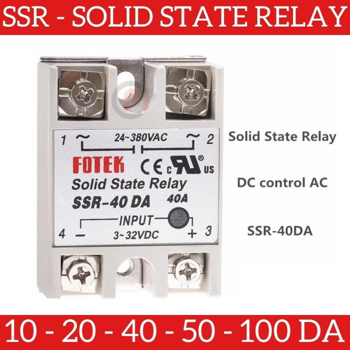 FOTEK SSR Solid State Relay 10 25 40 50 100 Amper DA DC Control AC