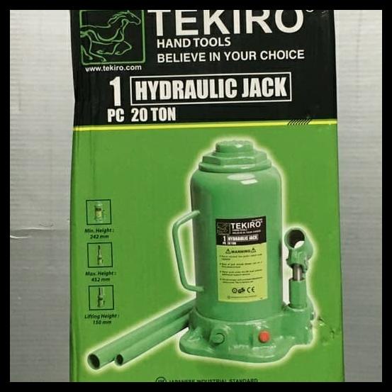 Deskripsi Hydraulic Jack 20 Ton Tekiro / Dongkrak Botol 20 Ton