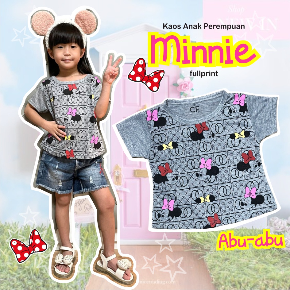 Atasan Kaos Murah Anak Perempuan Minnie CF Kids