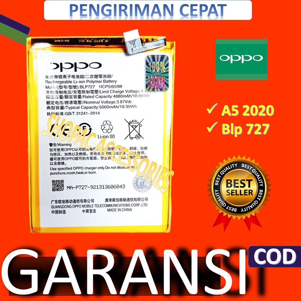 Baterai oppo a5 2020 blp 727 blp727