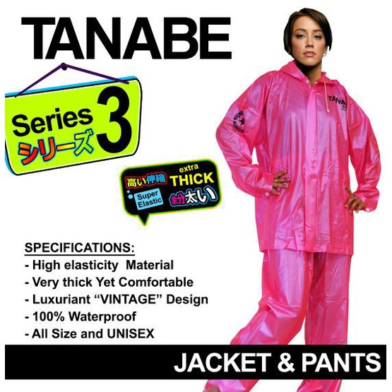 Jas Hujan PVC Tanabe S3 ( Wanita)