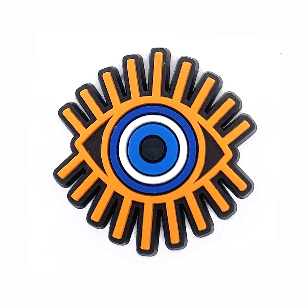 10pcs / set Pin Bentuk Mata Evil Eye Crocs Charms jibbitz Untuk Dekorasi Sepatu Sneakers