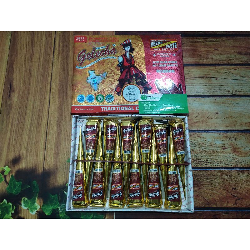 Golecha Maroon Henna Magic Golecha Warna Maroon Red Cherry