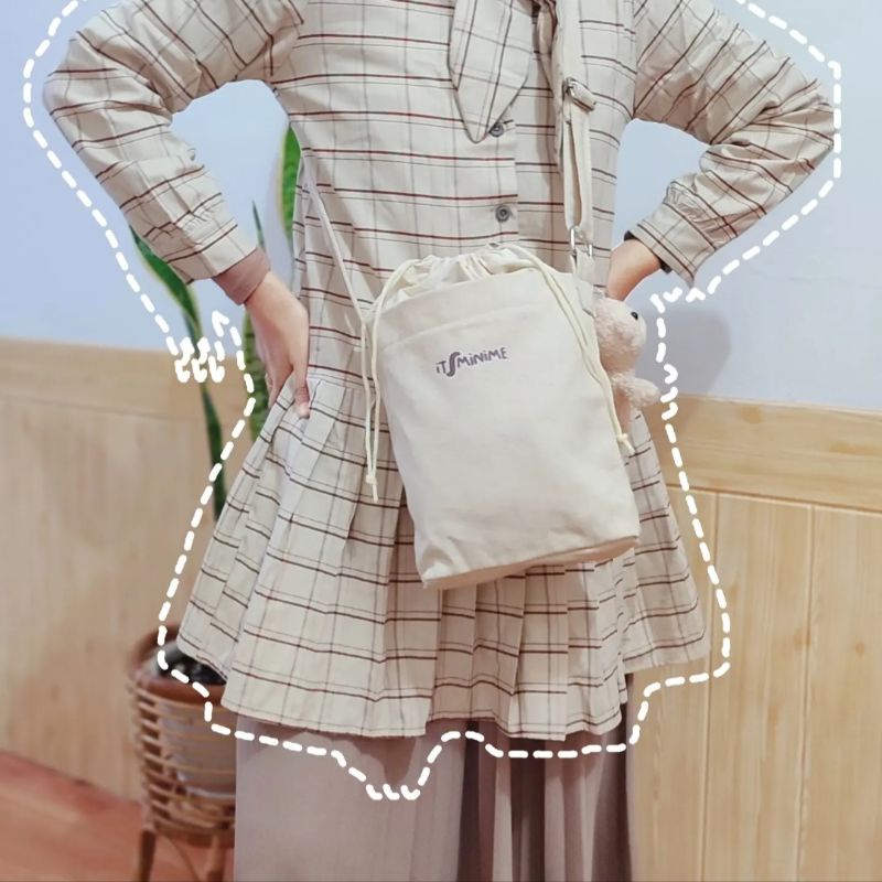 Kiyo Depound Bag / Slingbag / Handbag / Tas Selempang Wanita Bahan Kanvas