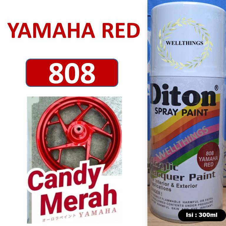 Cat Pilox Diton Yamaha Red 808 300cc Warna Merah Candy Tone Smoke frame sepeda motor mobil pylox