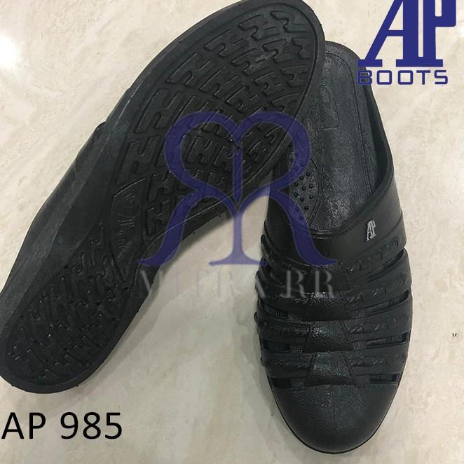 Sandal Karet AP Boots AP 985 Hitam Ap Boot Sendal Kasual Jalan –GNF.18Oc22ᴬ