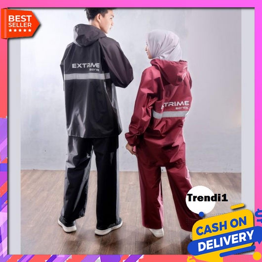 Jas Hujan Cowok Bahan Tebal Dewasa Murah Premium Mantol Perempuan Awet Mantel Matel Raincoat Onset M