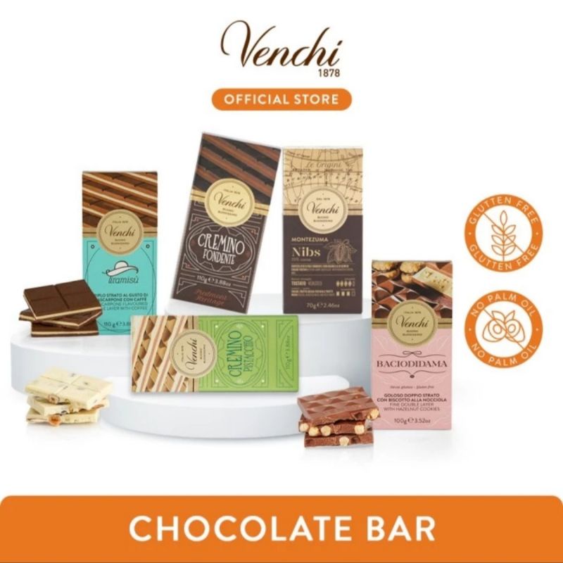 

Venchi - Chocolate Bar- All Varian - Oleh oleh Bali