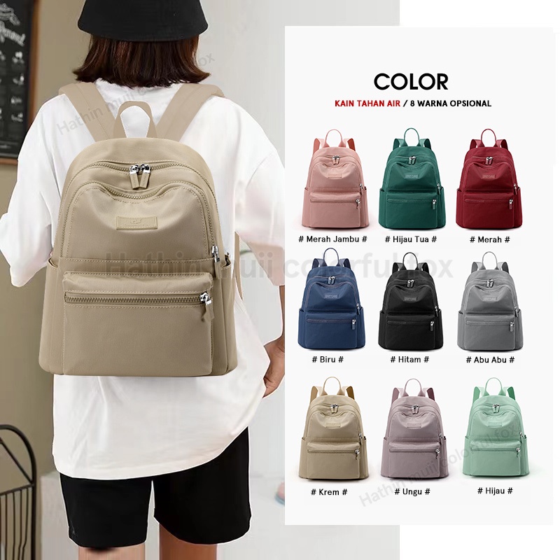 COLORFUL FOX laptop 0483 Backpack Tas Ransel Wanita nilon Anti Air Tas Selempang Wanita  Tas original