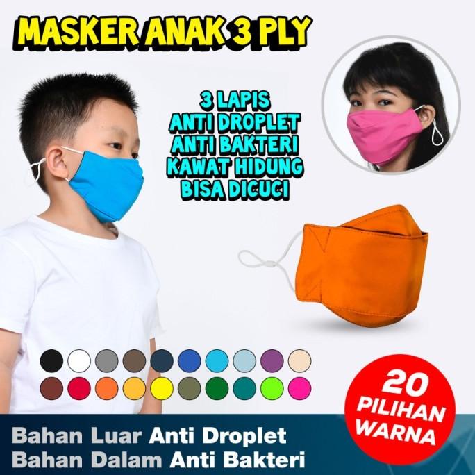 Masker Anak Masker Kain 3D 3 Lapis Duckbill 69-fitmekitchenbdg Segera Beli