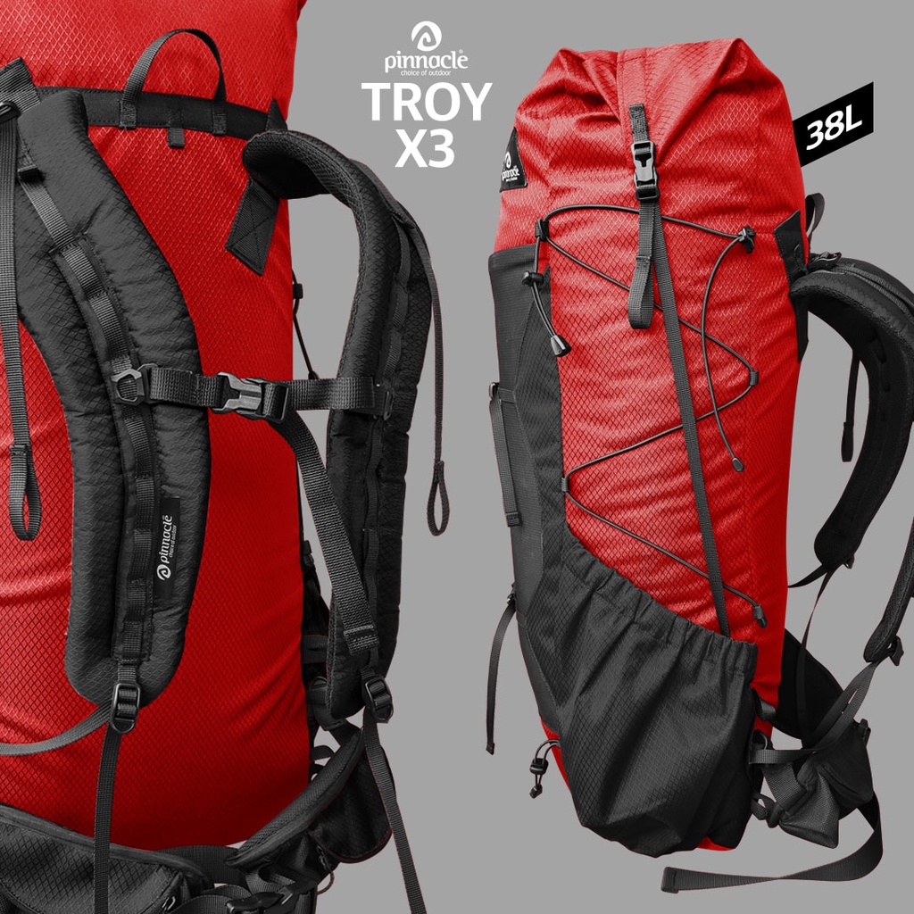 Backpack Pinnacle Troy X3 - Red Black