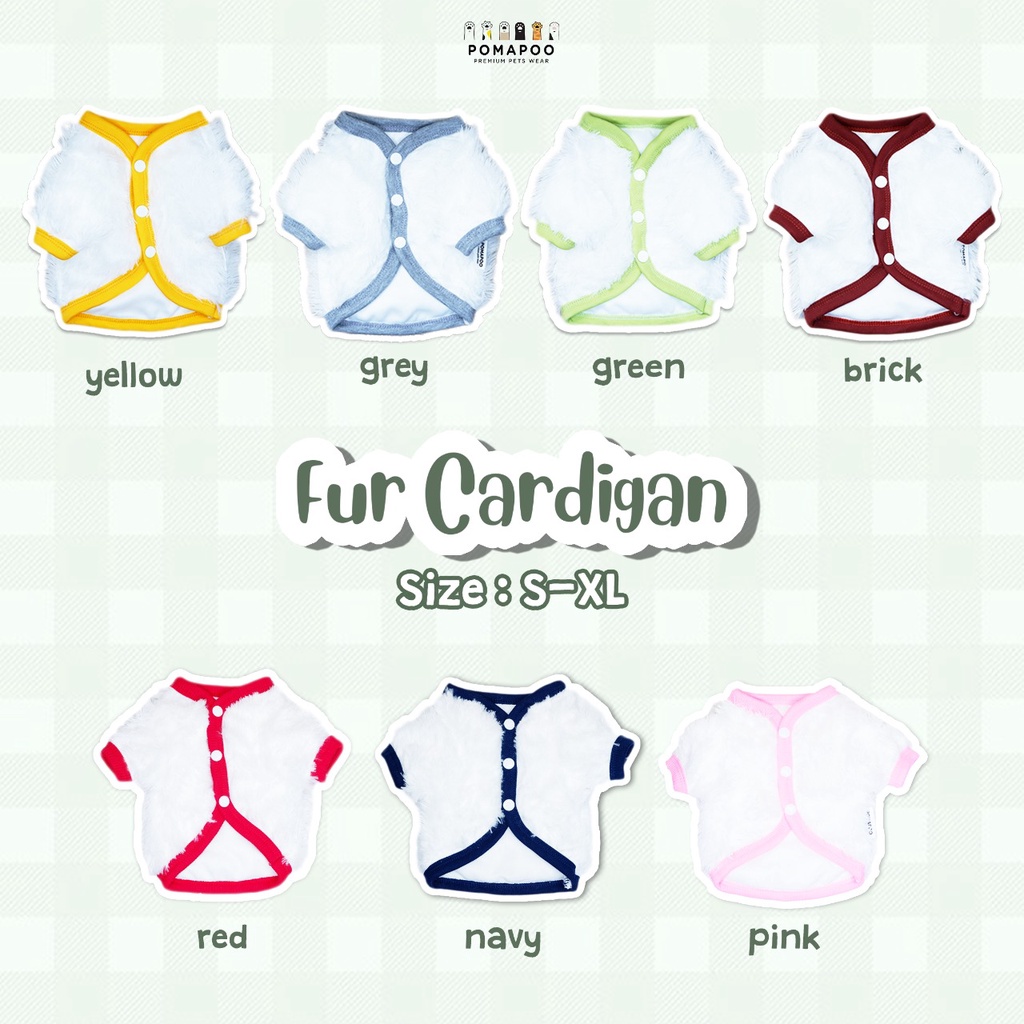 POMAPOO - Baju Kucing dan Baju Anjing Fur Cardigan