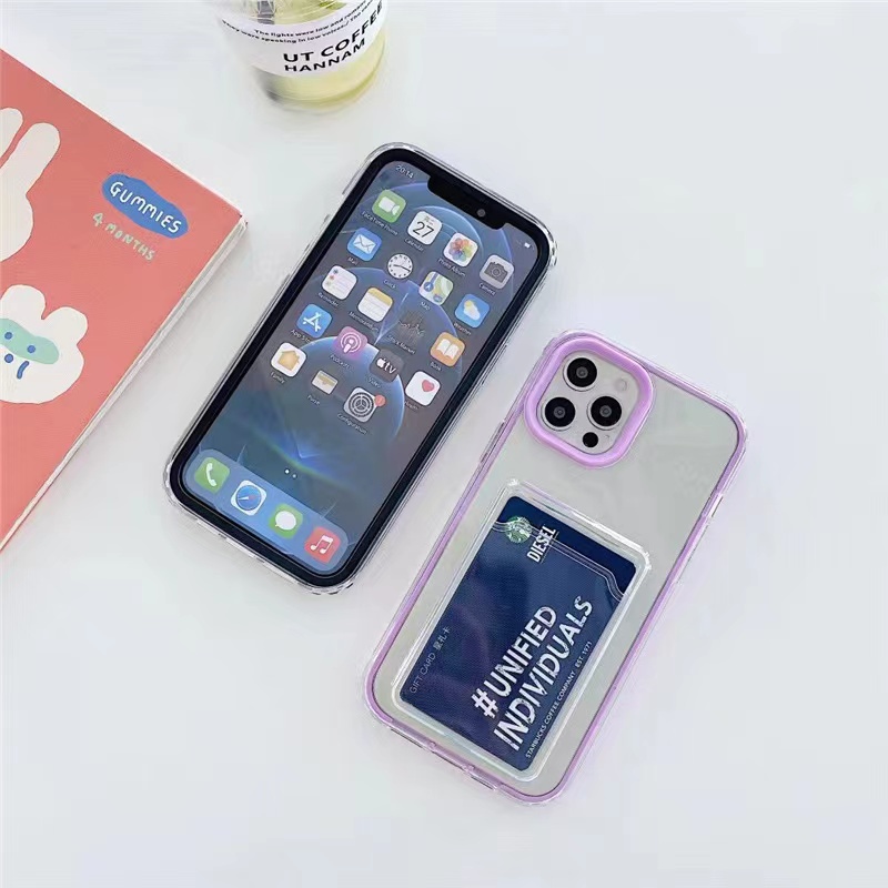 Casing Soft Case Silikon Transparan Dengan Bumper Pelindung Lensa Untuk iPhone 11 12 13 Pro Max