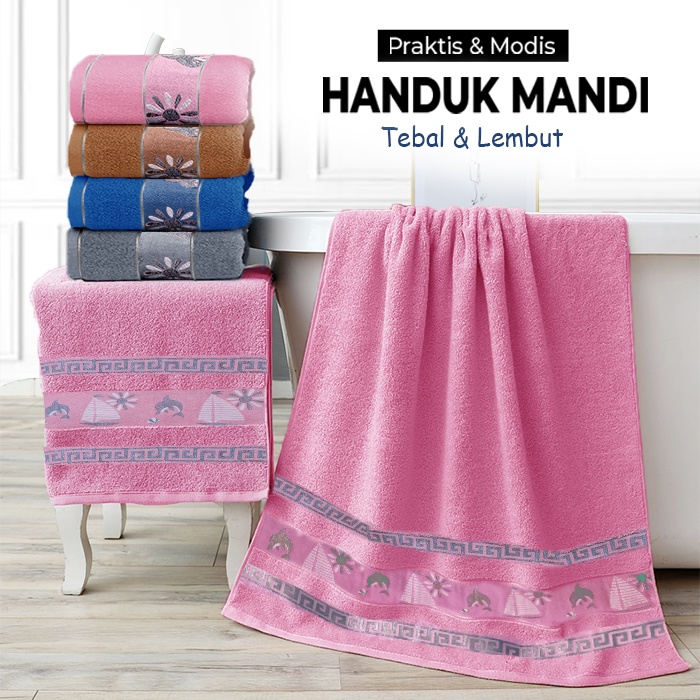 Handuk Mandi Dewasa Ukuran 70cm x 140cm Handuk Mandi Pria Wanita Best Seller Handuk Mandi Jumbo 100% Cotton Bulu Micro Tebal Berkualitas Tinggi  H101L