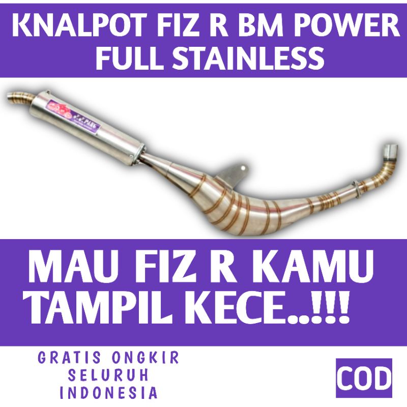 Knalpot Fiz R YY Pang Full Stainless Type Bm Power Suara Super Garing