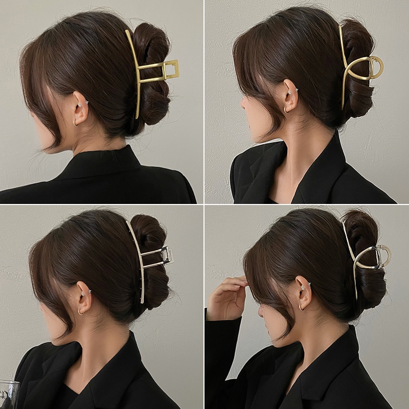 Jepit Rambut Bentuk Hiu Bahan Metal Gaya Korea Untuk Wanita