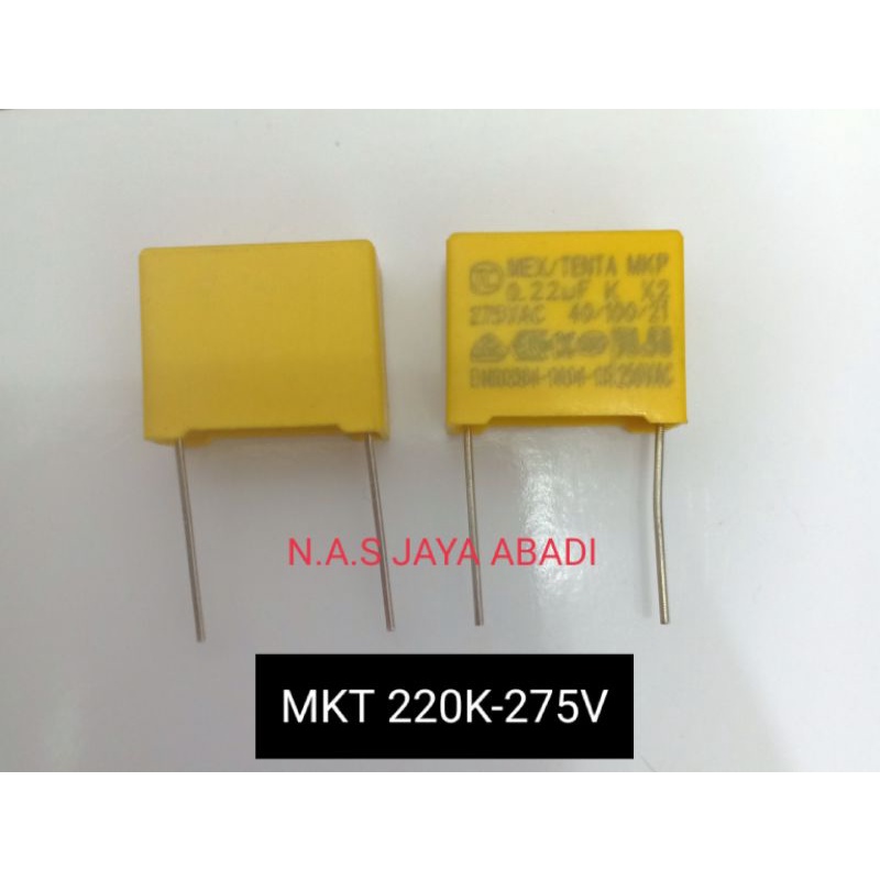 MKT 0.22 UF 275v atau MKT 220K uF 275V (5pcs) Harga Grosir