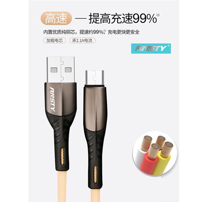 ANSTY S-004 KABEL DATA USB 5A LED LIGHT