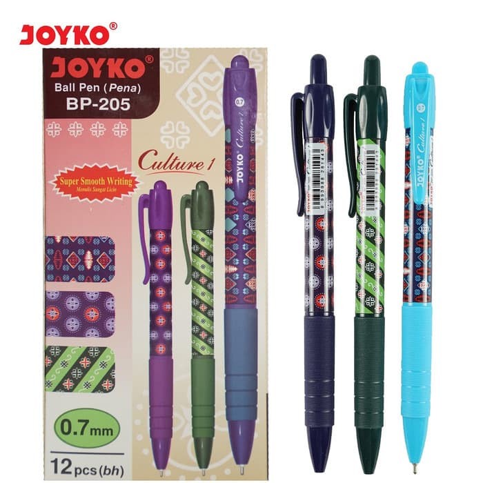 

Ball Pen / Pulpen / Pena Joyko BP-205 / Culture 1 0.7mm 1Pack / 12Pcs