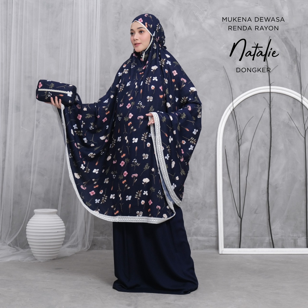 MUKENA BALI TASIK - MUKENA RENDA RAYON DEWASA MOTIF NATALIE