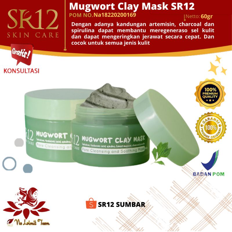 Mugwort Clay Mask masker mugwort mugwort murah masker viral masker untuk semua jenis julit masker mu
