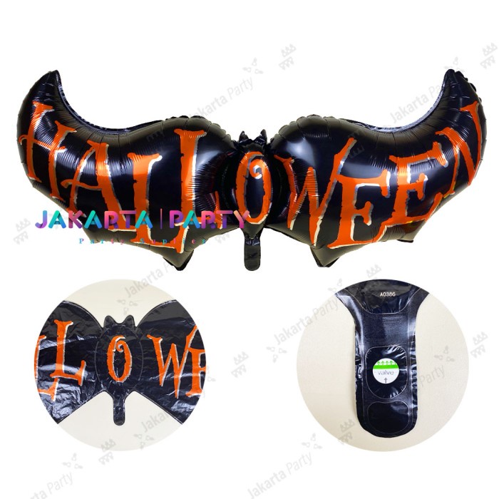 Balon Foil Kelelawar jumbo / Balon Karakter Halloween / Balon Hallowen