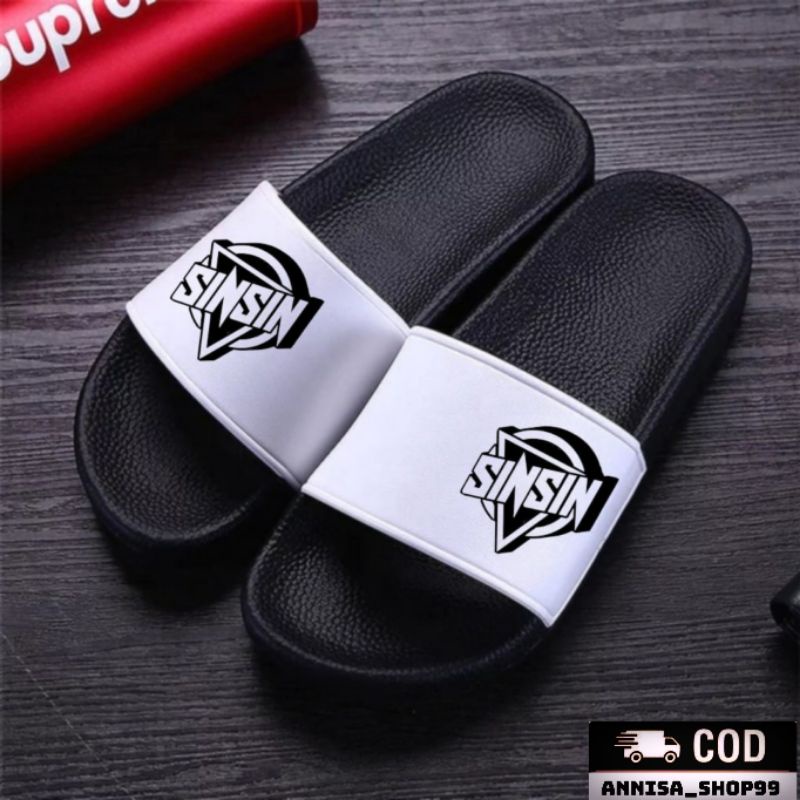 Promo Sandal Slop Slip On Distro Casual Pria Wanita Dewasa