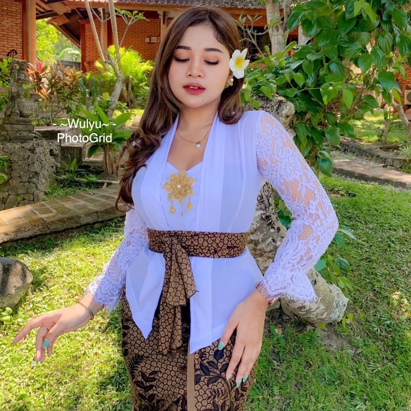 KEBAYA BALI JADI MOSCREPE MIX SEMIFRANCE (ATASAN KEBAYA SAJA)