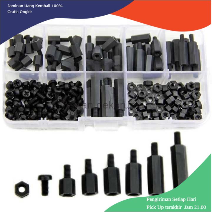 TD - PKK XHHD Set Stand-off Spacer Kit Nylon M3 180 PCS - M3