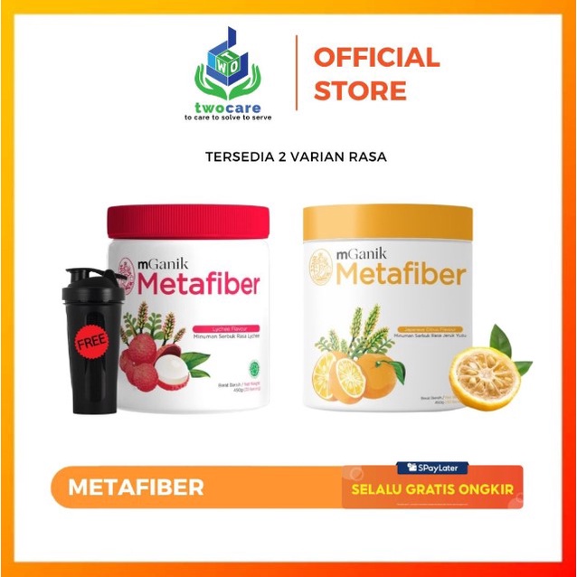 Mganik Metafiber M Ganik Meta Fiber - Minuman untuk Diabetes &amp; Gula Rasa Jeruk , Lychee