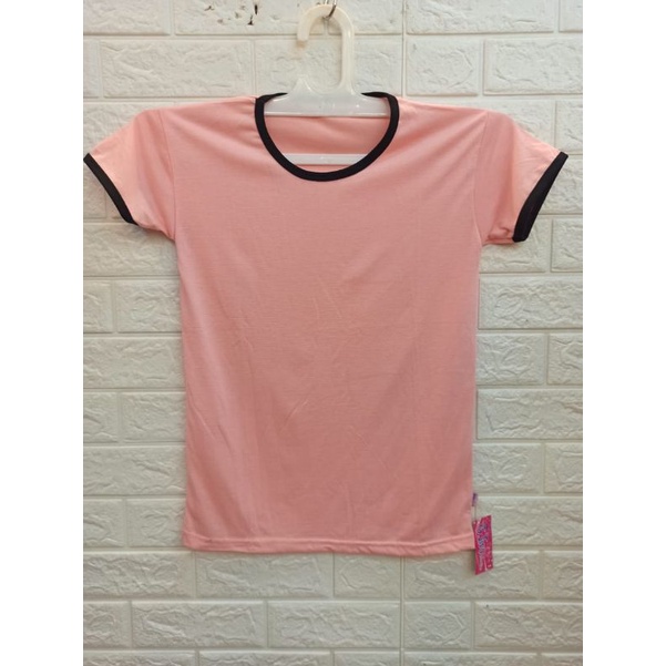 Kaos atasan cewek ladies murah warna pink polos