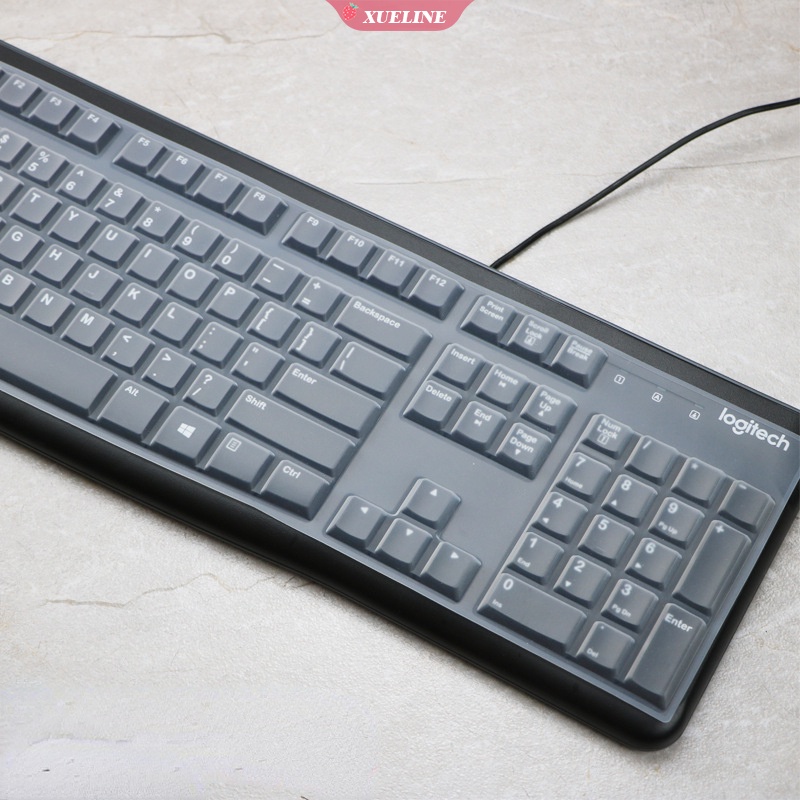 Logitech K120 MK120 cover Pelindung keyboard Bahan Silikon Transparan ultra Tipis (ZXL)