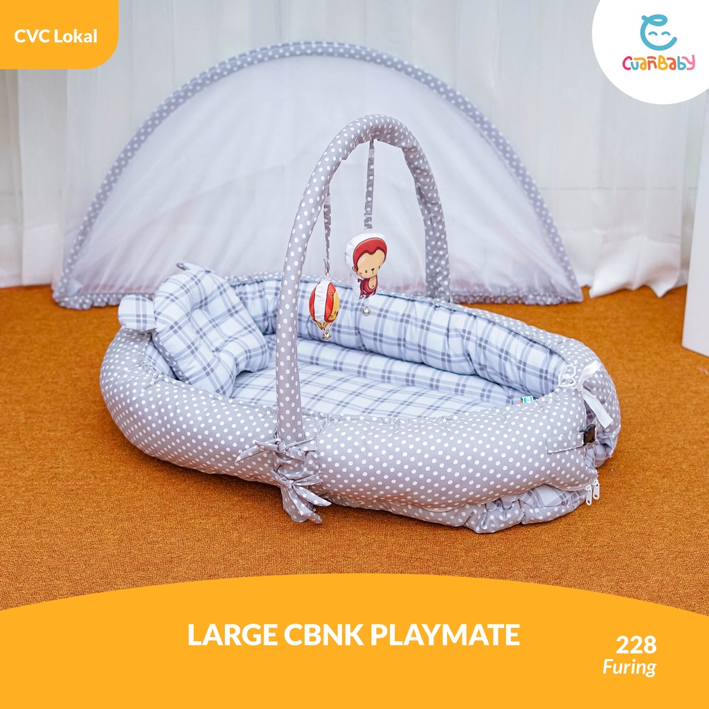 Kasur Bayi Kelambu Large CBNK Playmate Motif Kansas Mix Dottie Baby Griss By Cuan Baby LARGE CBNK PL