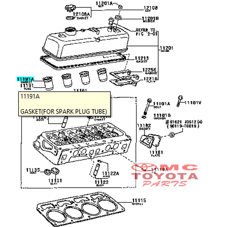 Gasket Oring Seal Busi Crown Kijang 5K 7K 90430-31003