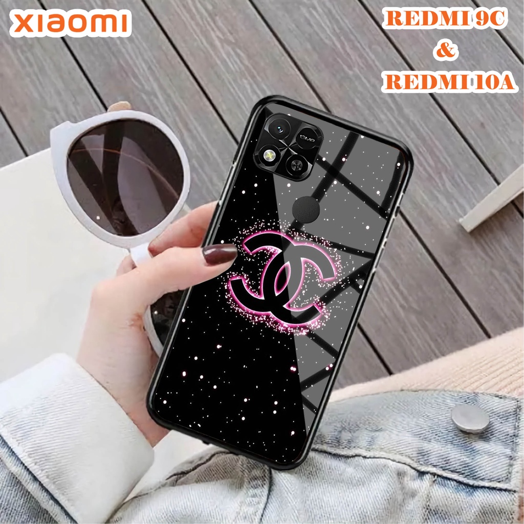 Softcase Glass Kaca REDMI 10A & REDMI 9C - Case Handphone REDMI 10A  REDMI 9C [T10].
