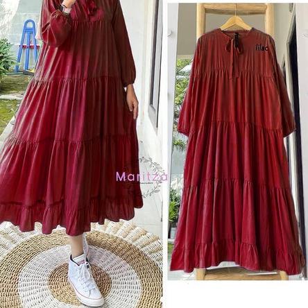 Ready Midi Dress Tunik Termurah Sojin Midi Dress Jumbo LD 120 Cm // Rachel Midi Dress // Gamis Wanit