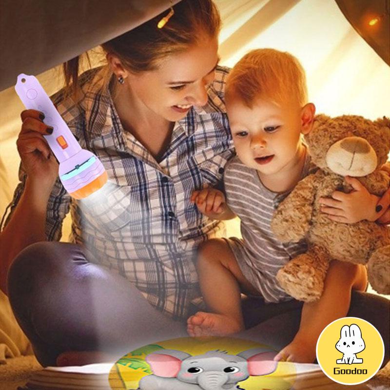 Kartun Proyektor Senter Bayi Cerita Waktu Tidur Pemutaran Mainan Lampu Pendidikan Anak Usia Dini Mainan-S -Doo
