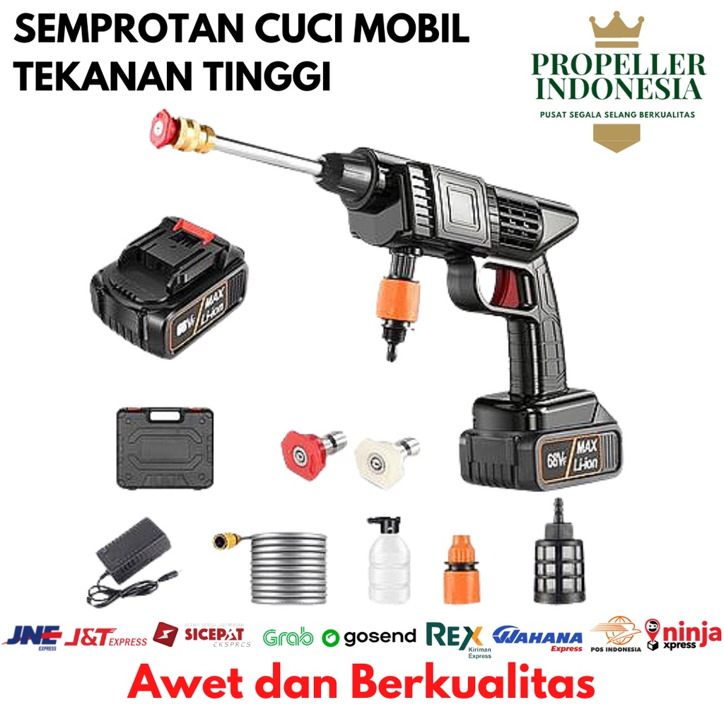 Set Alat Cuci Mobil Portable Jet Cleaner Steam Cuci Mobil