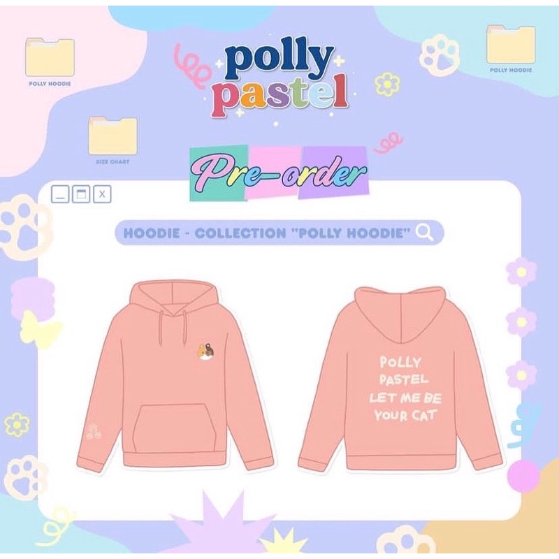 BACA DEKSRIPSI‼️DP HOODIE POLLYPASTEL