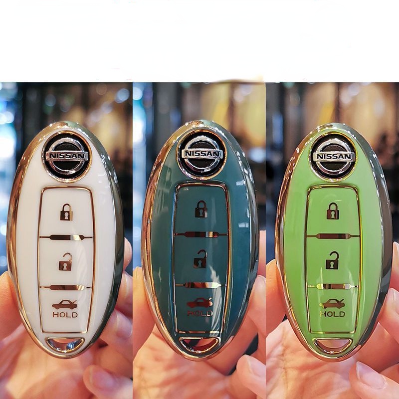 Untuk Nissan Key Case Female21 3per4 Kunci Generasi 14 Xuanyi Teana Hacker Qijun Tuda Blue Bird Remote Control Key Case