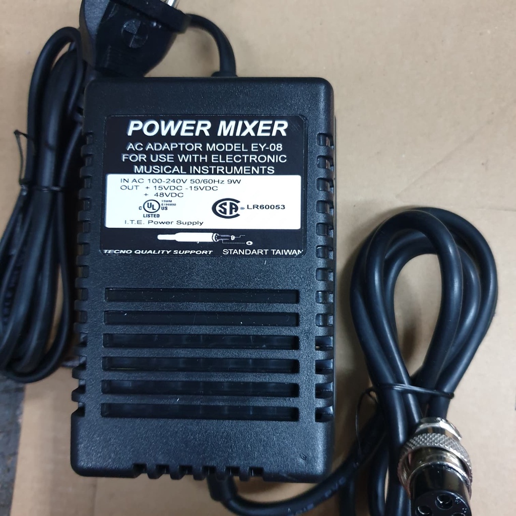 adaptor power mixer +15V-15V+48V jek 4pin