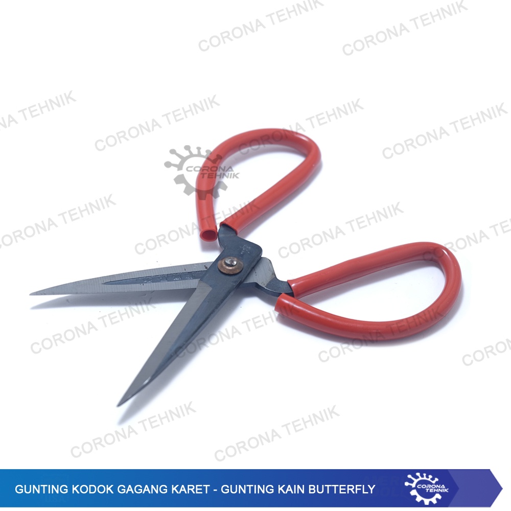 Gunting Kodok Gagang Karet - Gunting Kain Butterfly