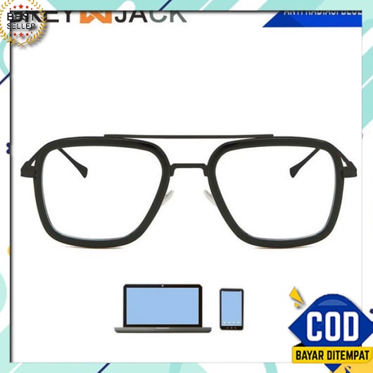 Kacamata Sunglasses  Cewe Kaca Mata Kacamata Hitam Blue Ray Keki Kacamata Pria/Grey Jack/Tony